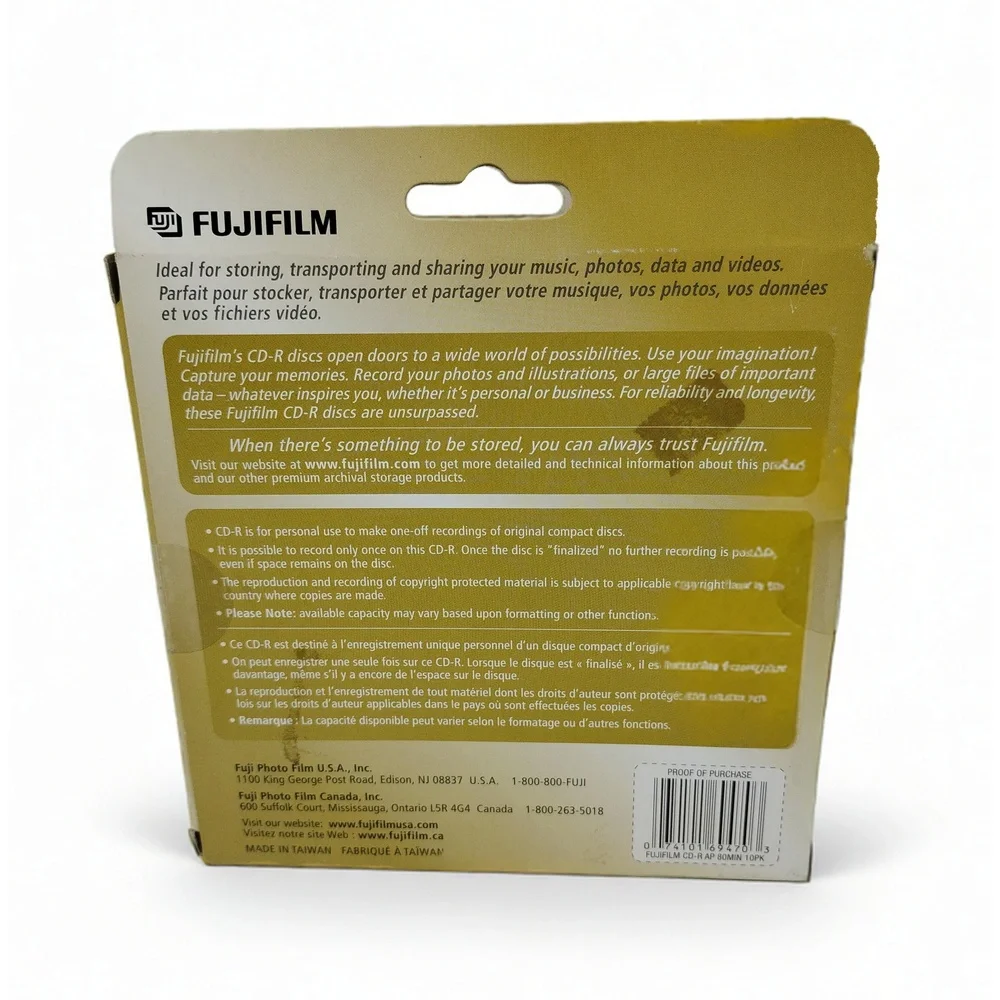 Fujifilm 10-Pack CD-R All Purpose Recordable Discs 80min 700MB Speed 1x to 40x
